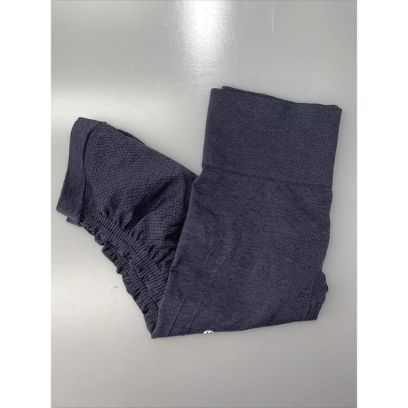 Lululemon Athletica In The Flow Crop Capri Heathered Gray Pants Leggings Size Sm - Picture 4 of 6